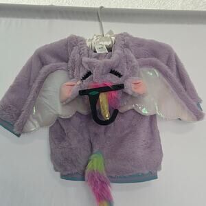 NWT Hyde & EEK Toddler Unicorn Costume12-18 mth Purple Plush Halloween Wings